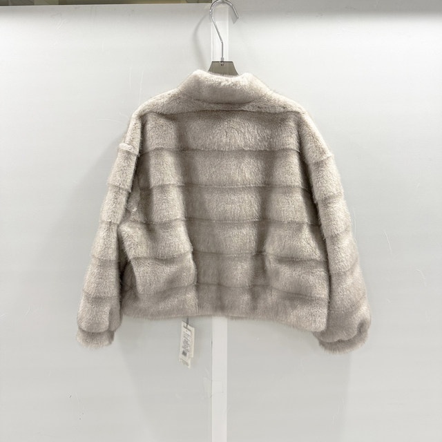 [Same Style as in the Mall] D-25571 New Women's 2025 Winter Fashion Elegant Loose-Fitting Snow Lamb Mink Coat Trendy