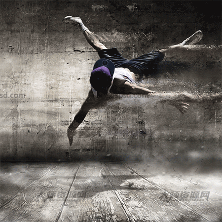 极品PS动作-沙尘飞扬(GIF动画/含高清视频教程)：Dust Storm Animation Photoshop Action