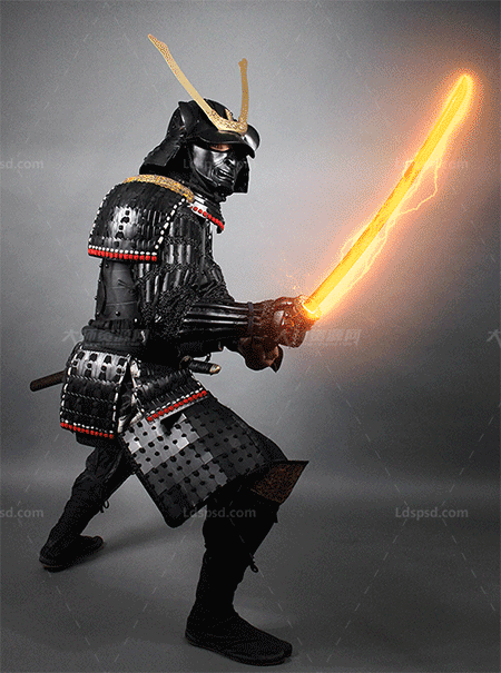 极品PS动作-激光电流(GIF动画/含高清视频教程)：Animated Electric Energy Photoshop Action