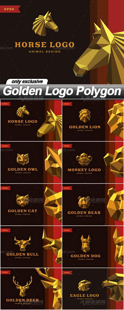  Golden Logo Polygon - 10 EPS.jpg