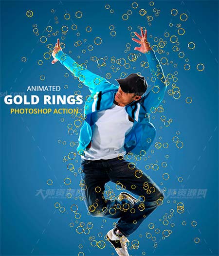  Animated Gold rings Photoshop Action.jpg