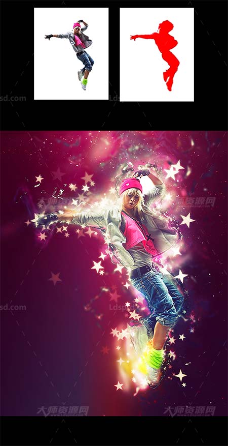  Gif Animated Stars Wave Photoshop Action3.jpg