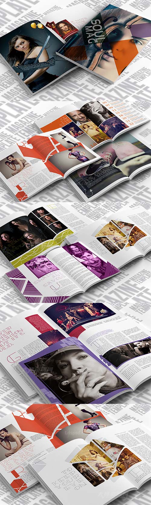 Lifestyle Indesign Magazine Template,indesign模板－生活指南(通用型)