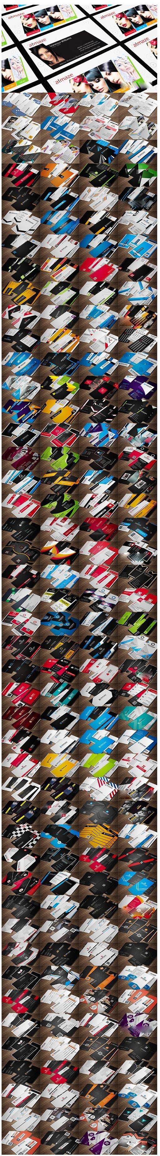 200 Business Card Templates Bundle 1,200个高档的商业名片模板合集