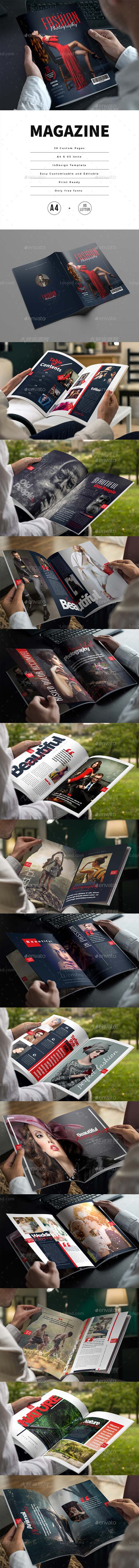 indesign模板－时尚杂志(共28页)：Magazine