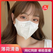 Mask 3d three-dimensional three-layer with meltblown cloth dustproof sunscreen haze breathable adult disposable unisex mask