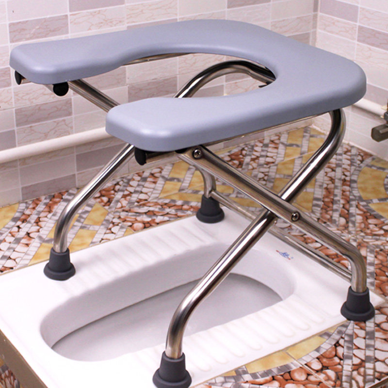 Toilet chair for the elderly, pregnant women's toilet, simple foldable, home squat and mobile toilet portable toilet stool