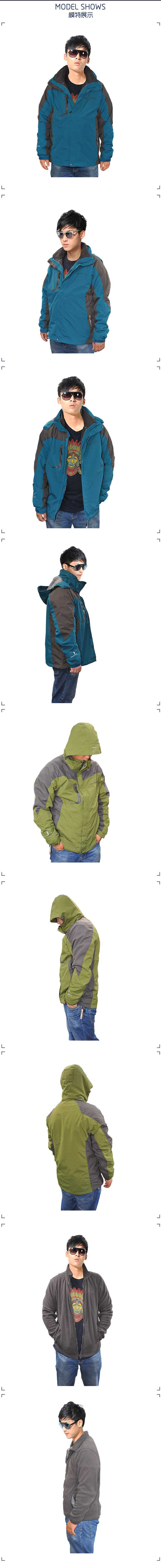 Vikalailin mới hai-trong-một vành đai tấn công với fleece ngoài trời người đàn ông giản dị của ấm hai mảnh quần áo