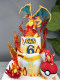Pokémon Pokemon Mewtwo birthday cake decorations Charizard Rayquaza sitting cake doll
