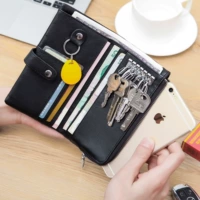 Da công suất lớn túi chìa khóa nam đa chức năng purse gói thẻ hai trong một casual top lớp da ví điện thoại di động túi đựng chìa khóa