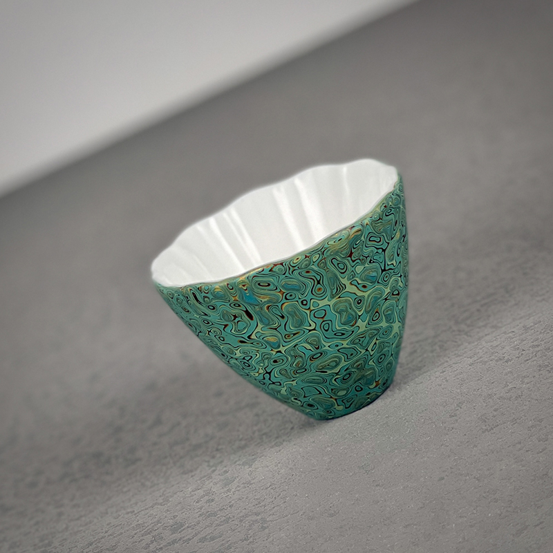 Fuzhou traditional lacquerware handicraft wooden tire large lacquer master cup rhino skin lacquer mother-of-pearl lacquer beads