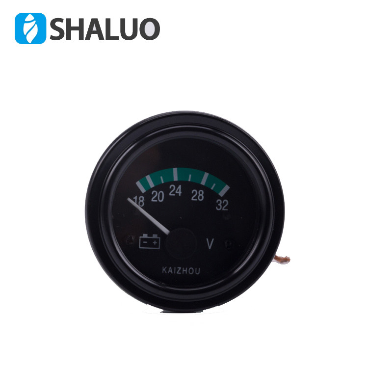 Diesel generator voltmeter battery DC mechanical charging vehicle instrument 12V24V with lamp 55mm