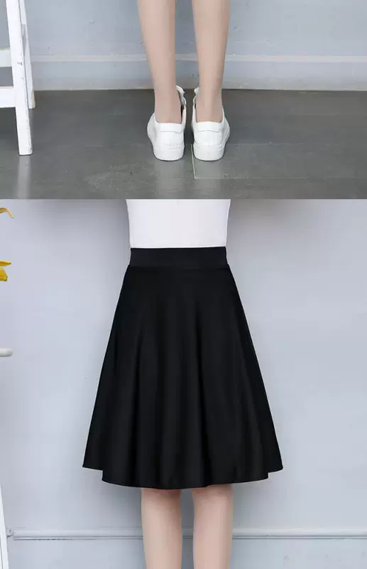 Váy khiêu vũ vuông váy nữ thủy thủ nhảy eo đàn hồi nhóm nhảy váy khiêu vũ trang phục mùa xuân và mùa hè váy kích thước lớn - Khiêu vũ / Thể dục nhịp điệu / Thể dục dụng cụ giay khieu vu
