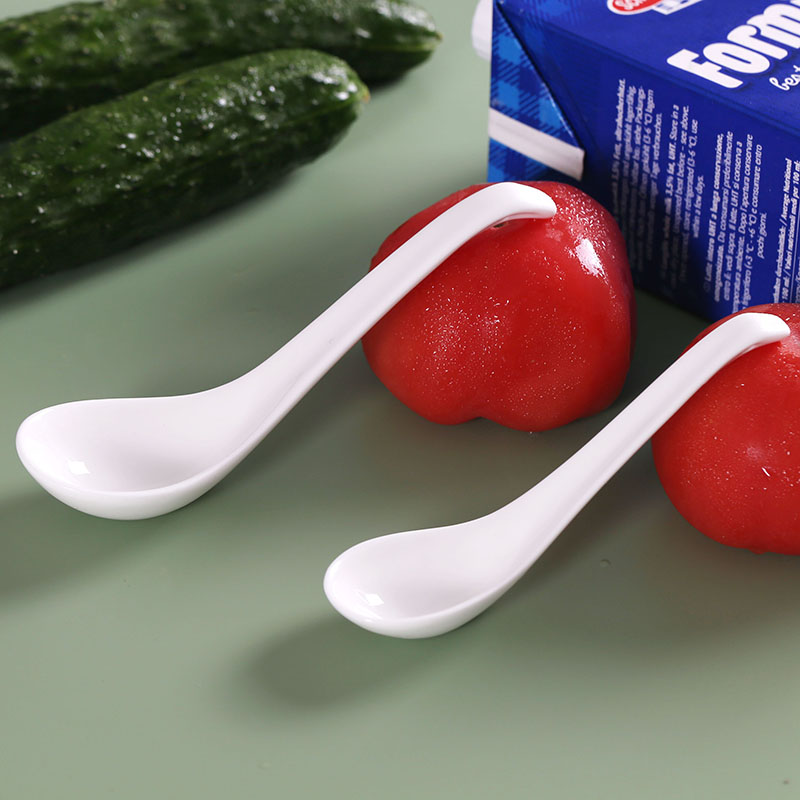 Jingdezhen ceramic spoon household to eat soup spoon, white ipads China large spoon, small coffee spoon, spoon