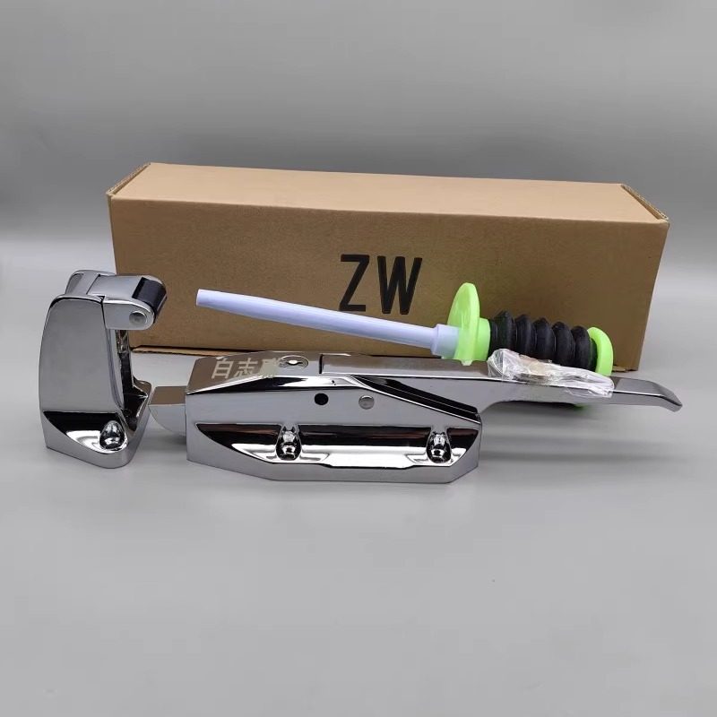 加厚锌合金冷库凸门锁雪柜门把手冷藏柜拉手中伟ZW-1178平门锁