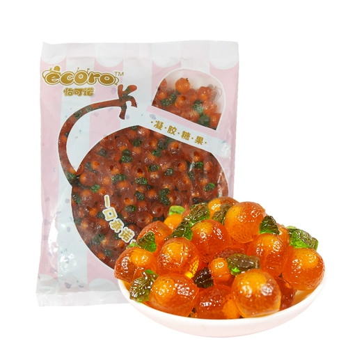 Фрукты икориона с сердцем резиновый сахар белый персиковой вкусный взрыв, помадка фруктов аромат QQ сахар 2 фунта сети красными повседневными закусками