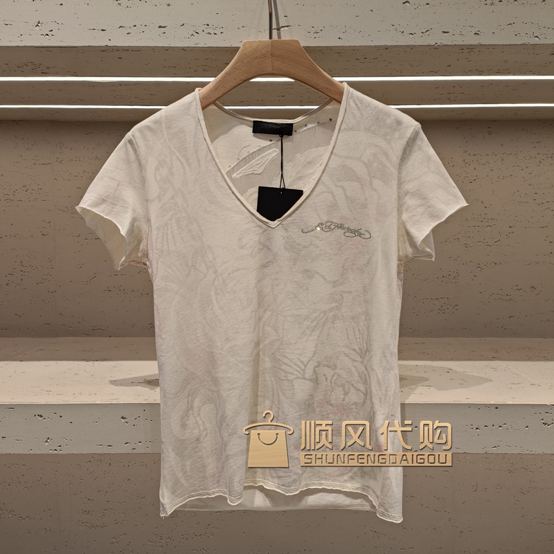 Ed Hardy Women's Trendy Brand Genuine Product 25 Spring Women's Short-Sleeve T-Shirt E1Raw397 2980 Ed Hardy Women's Trendy Brand Genuine Product 25 Spring Women's Short-Sleeve T-Shirt E1Raw397 2980