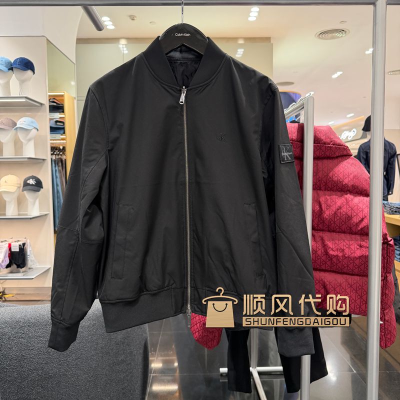 Ck Jeans Genuine Product from the Store, Autumn/Winter 26, Men's Reversible Baseball Collar Casual Jacket A4Rj593G 2290 Ck Jeans Genuine Product from the Store, Autumn/Winter 26, Men's Reversible Baseball Collar Casual Jacket A4Rj593G 2290
