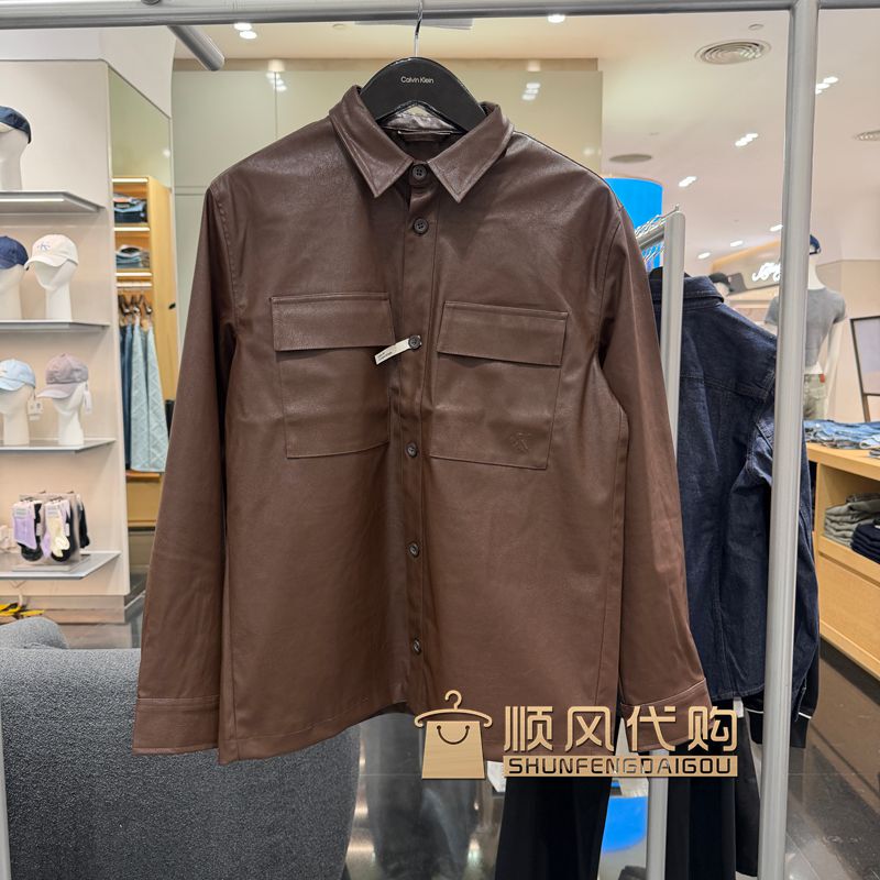 Ck Jeans Ck 26 Autumn Men's Classic Pu Fabric Lapel Shirt-Style Jacket 4Rh112G 1790