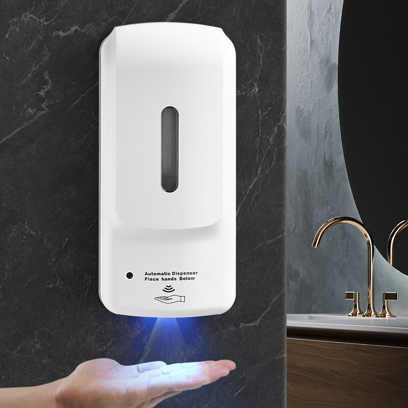 No-Drill Hotel Home Bathroom Wall-Mounted Fully Automatic Smart Sensor Soap Dispenser Soap Box Hand Sanitizer Machine