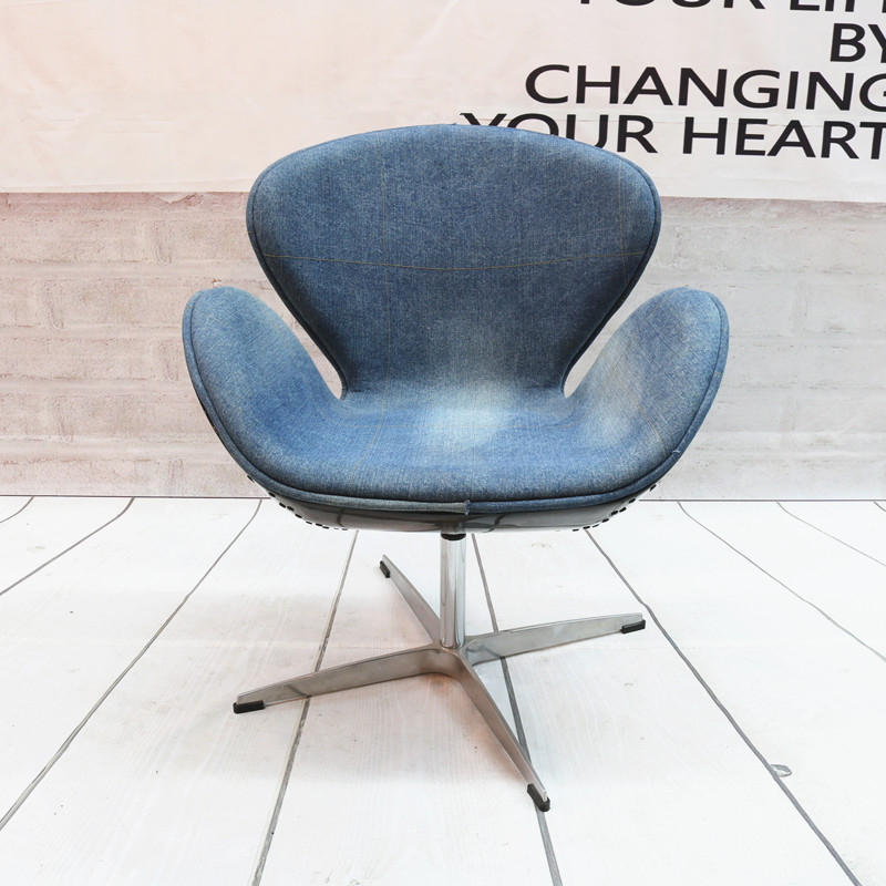 Thời trang Bắc Âu đơn giản ghế thiên nga phòng chờ ghế căn hộ nhỏ sáng tạo sofa da giản dị - Đồ gỗ ngoài trời ghế picnic