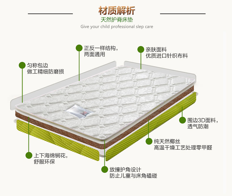 Màu xanh lá cây cọ dừa cọ nệm nệm giường cũi dừa cọ zero Guards methanol nệm cứng 5 cm mat - Nệm chăn ga gối đệm giá rẻ