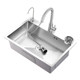 Kitchen 304 stainless steel hand-drawn sink thickened sink single-slot package large single-slot washbasin washbasin