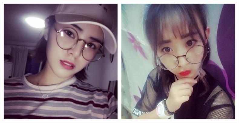 Mắt nữ lưới tròn màu đỏ gọng kính phiên bản Hàn Quốc của nam sinh thủy triều phẳng phẳng bức xạ với cận thị kính mắt việt tín