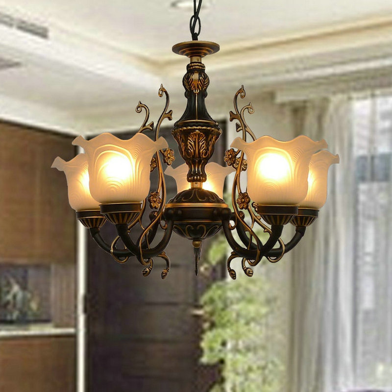 Living Room Chandelier Full Spectrum Eye Protection Retro Luxury Elegant European American Light Luxury Pastoral Lighting Bedroom Dining Room Lamp