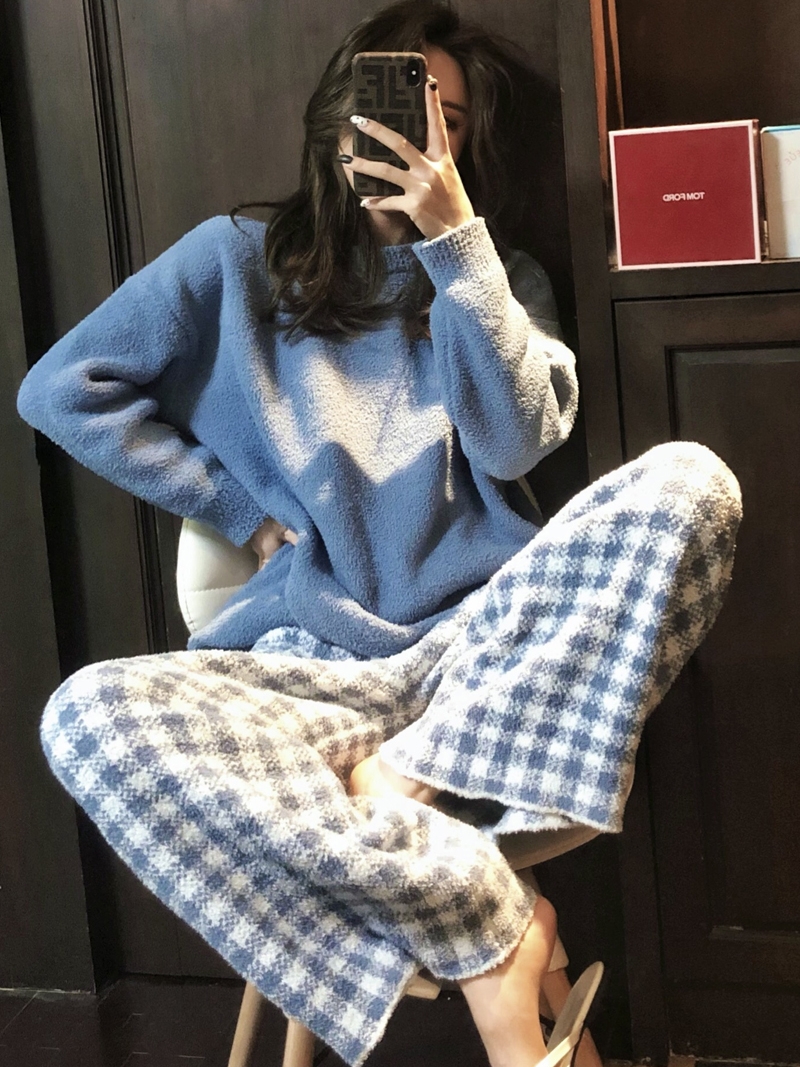 Blue Planet Daily Gtra~ 2022 autumn and winter new fashion color thickening warm soft can be worn outside