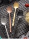 304 stainless steel salad spoon fork salad spoon noodles spoon long handle fork spoon creative tableware