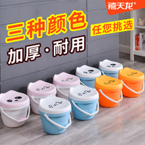Jubilee Dragon Dudu bucket storage stool plastic thickened childrens toy storage bucket can sit with bucket stool plastic stool