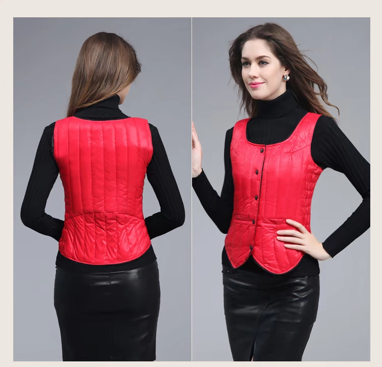 Ưu đãi đặc biệt mới xuống vest nữ Slim vest thon gọn vest nữ nhẹ nhẹ đoạn trung niên vest