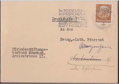 Вторая мировая война в Германии 1937-4-2 Открытки, опубликованные Гинденбургом 3 Финни Мюнхен Страння