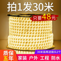 led light with strip three-color color changing home colorful living room ceiling warm white light yellow blue red green outdoor waterline light