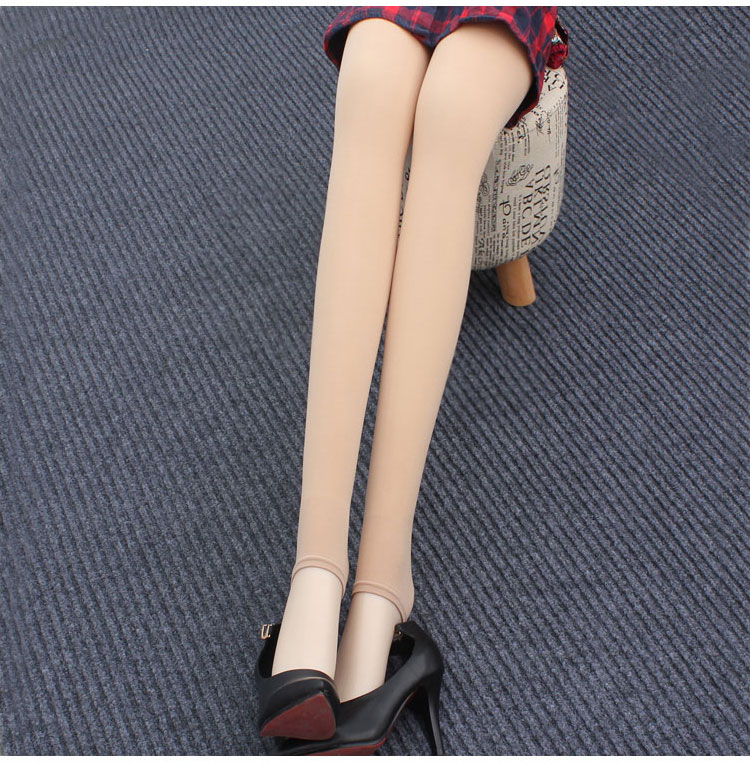 Trung bình dày mùa xuân và mùa thu pantyhose thịt màu vớ chống móc mỏng mỏng màu da đáy vớ chân xà cạp phụ nữ khối tất đùi