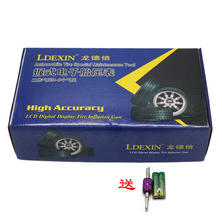 Long Dexin digital display high-precision LCD digital tire inflation meter tire air gun car tire pressure gauge