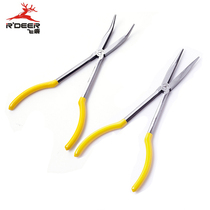 Hong Kong Flying Deer 11 inch long handle curved nose pliers straight mouth pliers 275mm tip pliers long nose pliers RTG-1101