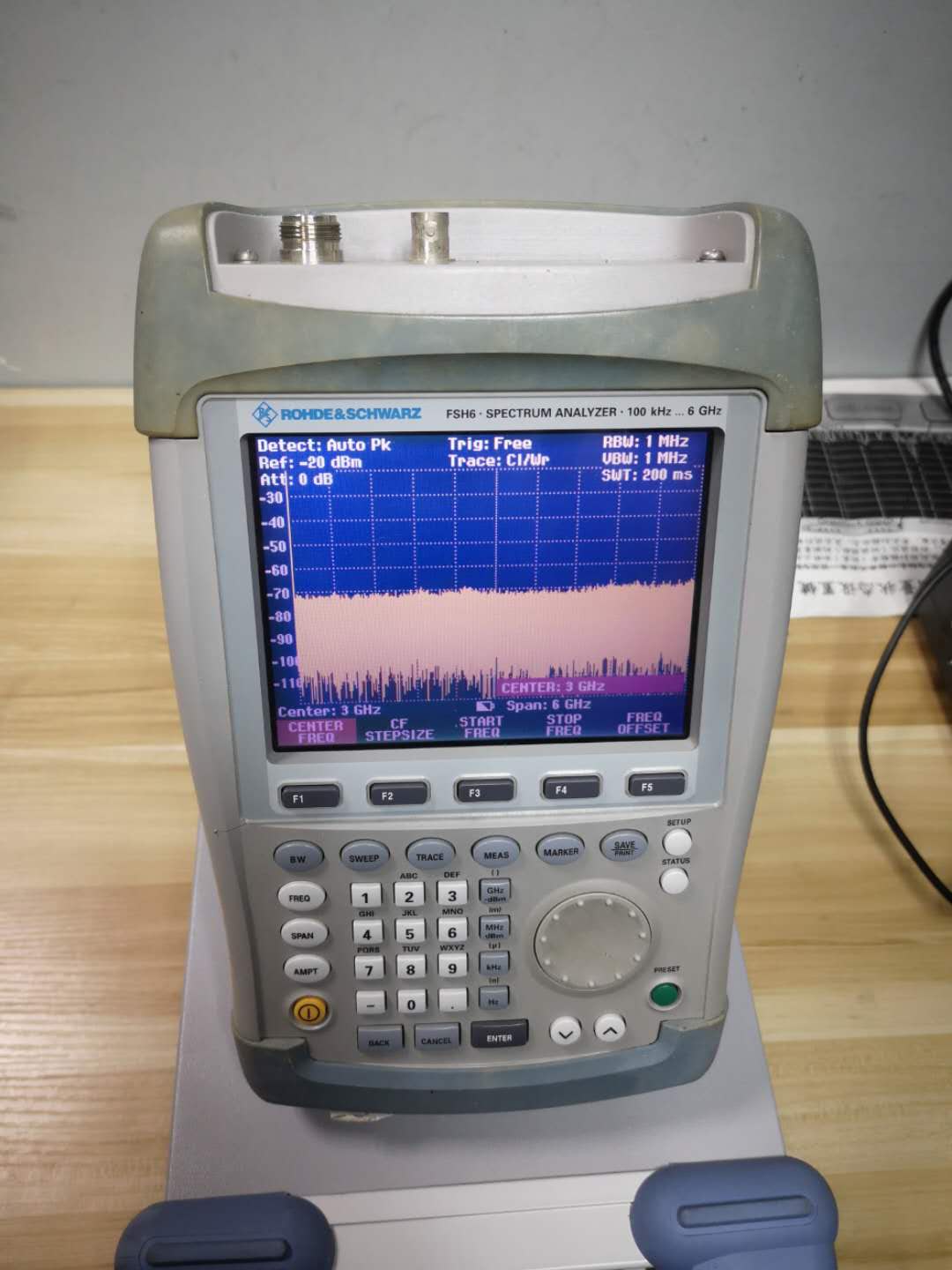 Spot German Rhodes & Schwartz RS FSH6 6G spectrum analyzer