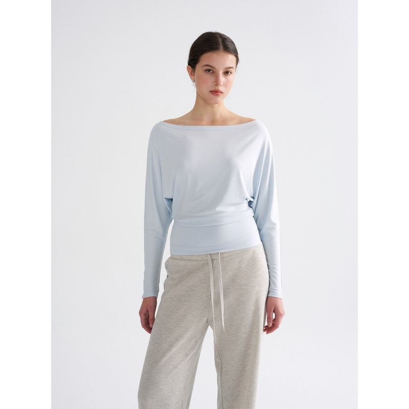 【Chunyuanoak】Charming and Versatile, Off-The-Shoulder, Waist-Cinching, Soft and Smooth Long-Sleeve T-Shirt for Women 【Chunyuanoak】Charming and Versatile, Off-The-Shoulder, Waist-Cinching, Soft and Smooth Long-Sleeve T-Shirt for Women