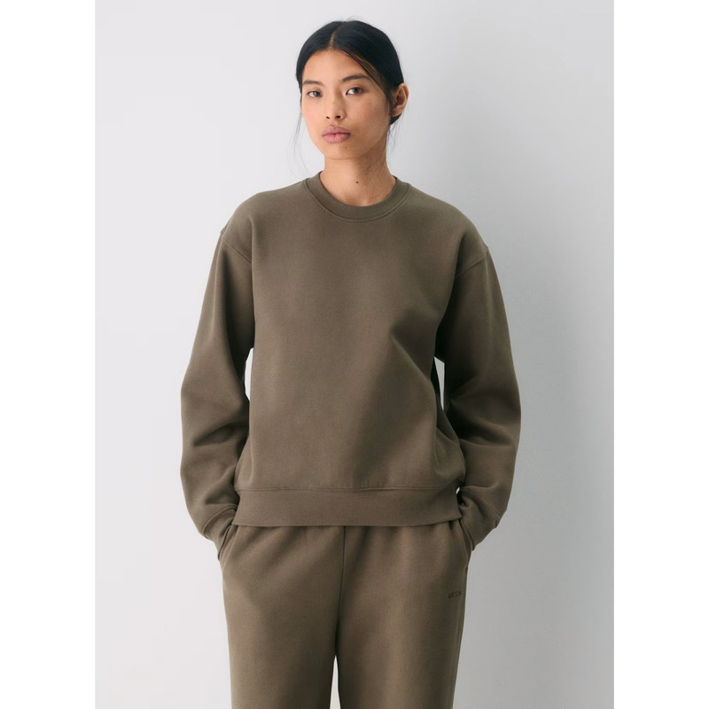 【Tna Cozy Fleece】Super Versatile for Autumn and Winter! Thick Brushed Round Neck Pullover Casual Loose Sweatshirt for Women