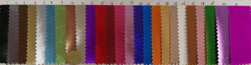 PU101贴膜人造革服装革皮革面料仿皮DIY手工柔软金属革 皮料布料详情2