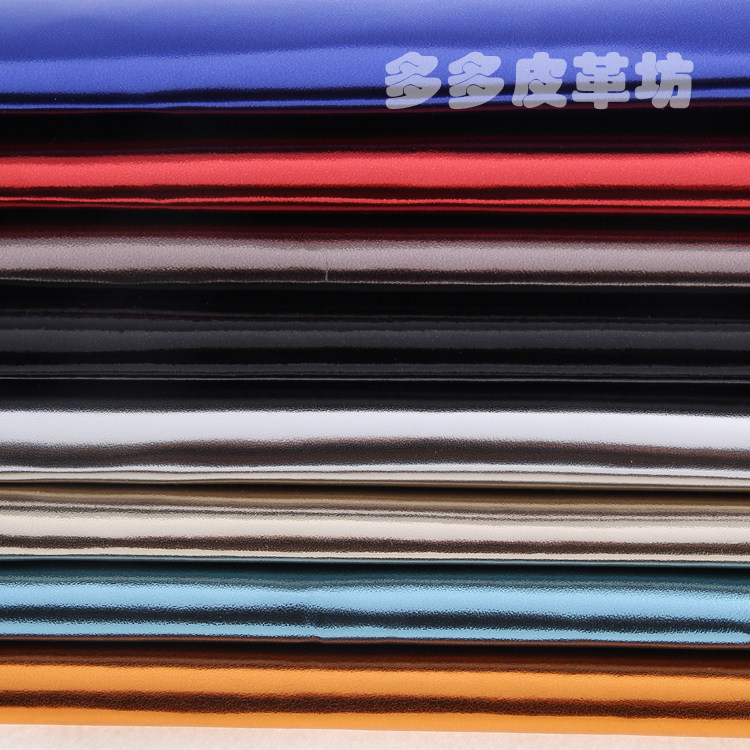 PU101贴膜人造革服装革皮革面料仿皮DIY手工柔软金属革 皮料布料详情6
