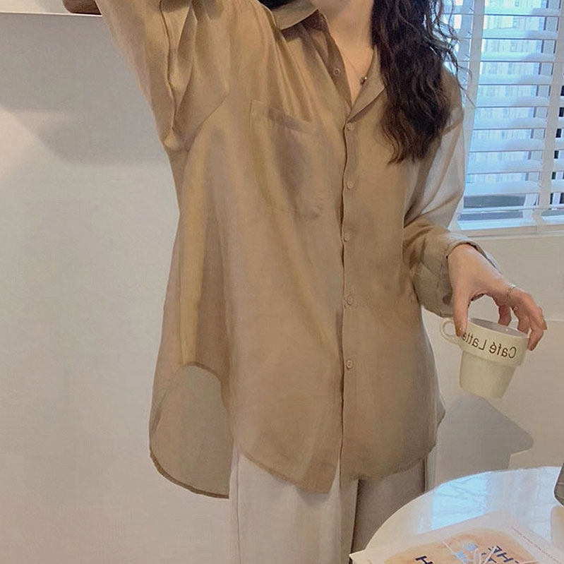 Heavy-pound push ~ high-face-looking details to do J-to-anti * suntan * lining * shirt thin anti * suntan * outside * cover