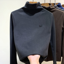 Semi-high neck plus velvet bottoming shirt 2021 new womens autumn and winter brushed thickened t-shirt warm Western style inner jacket