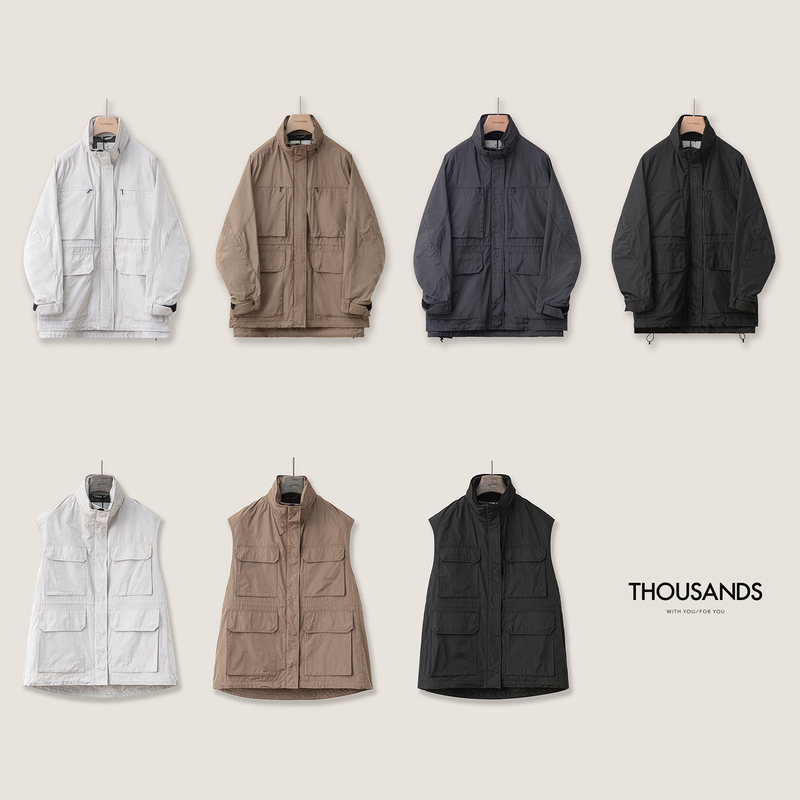 Three Thousand | Montre Puppy Italian Limonta Ultra-High-Density Rainproof Fabric/Hunting Vest + Jacket Bf1139