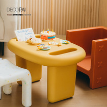 Internet celebrity plastic childrens study table small apartment Nordic creative kindergarten baby table infant toy table