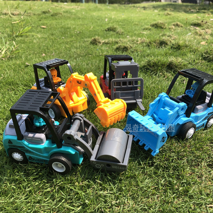 Small construction vehicle toy mixer excavator children's sliding dumper digging oil filling machine sand truck