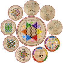 Primary School students fun ten-in-one checkers multi-function board game puzzle boy chess toys childrens garden backgammon