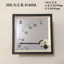 Pointer AC ammeter XD SQ YT CP-96 0-200a 5A 400A hole size 90 * 90mm
